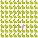 Ideal Home Range 20 Count Boston International 3-Ply Paper Cocktail Napkins, Lime Bunny Parade