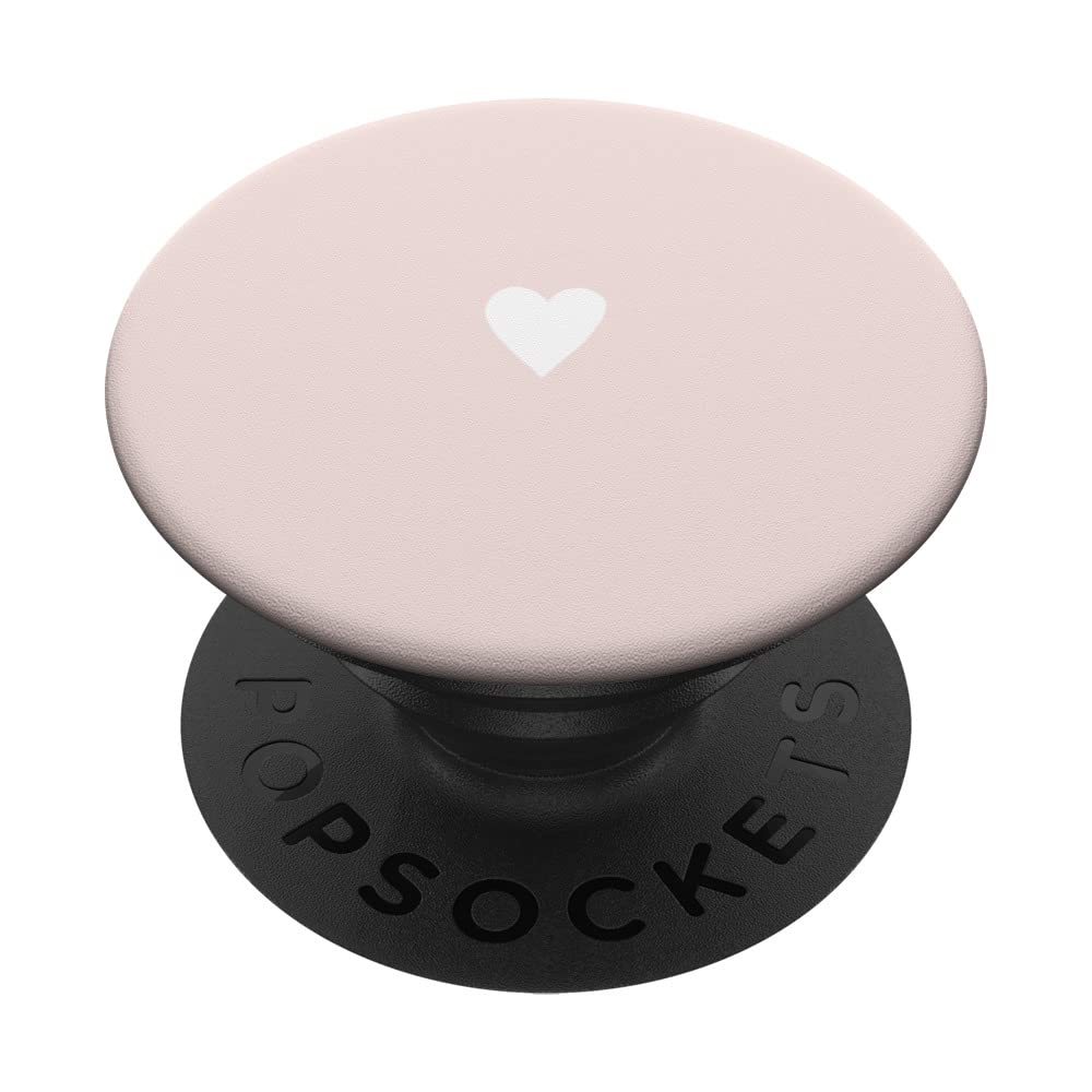 Baby Pink Cute Heart Hand Drawn Heart Minimalist Digital Art PopSockets Adhesive PopGrip