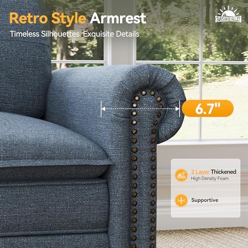 Image of SUNSHINE VALLEY 2-Piece 5-Seater Cloud Modular Sofa Set with Extra Deep & Wider Cushions, Oversized Mid-Century Modern Couch Set with Loveseat and Throw Pillows for Living Room, Linen Cyan