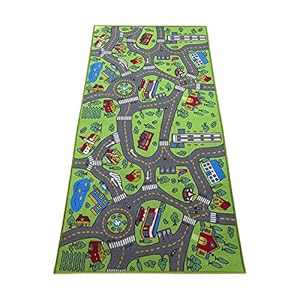 Kids Rug Carpet Playmat City Life Learn Have Fun Safe, Children’s Educational, Road Traffic System, Multi Color Activity Centerpiece Play Mat! for Playing with Cars for Bedroom Playroom
