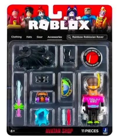 Jazwares Roblox - Avatar Shop: Rainbow Robloxian Raver