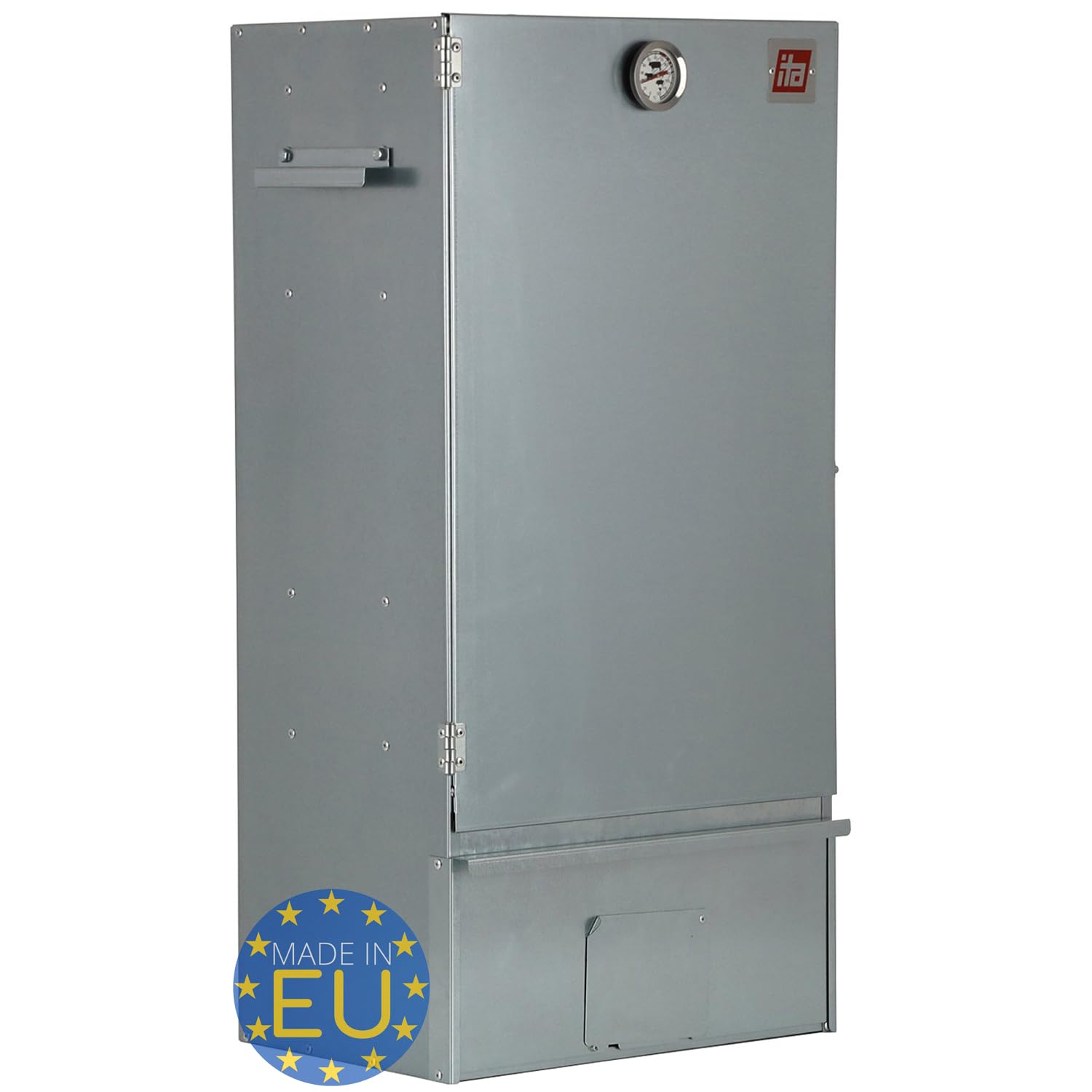 ITA Räucherofen 7005 - Premium Räucherschrank aus Edelstahl mit 3 Etagen 81 cm - Qualität Made In EU - Direkt vom Hersteller - Smoker zum Kalträuchern & Heißräuchern - Für bis zu 7kg Fleisch