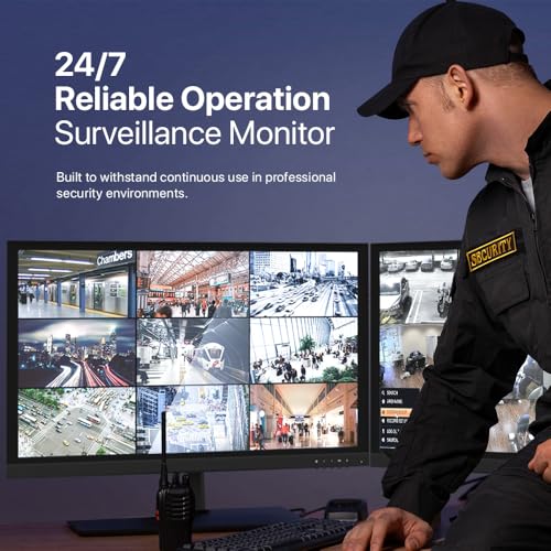 Image of 32 Inch Security Monitor, Surveillance-Grade Large Size 24 /7 Monitor Screen, 1920x1080 HD Display, HDMI, VGA, USB, Designed for CCTV Security Surveillance DVR /NVR System
