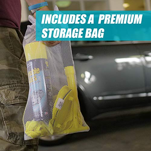 Image of Invisible Glass Reach and Clean Tool - Extendable Handle, Washable Microfiber for Auto Interior /Exterior Glass (Pack of 6)