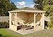 Alpholz 5-Eck Gartenlaube Maik-28 aus Massiv-Holz, Gartenhaus mit 28 mm Wandstärke, Garten Holzhaus inklusive Montagematerial, Geräteschuppen Größe: 300 x 300 cm, Spitzdach