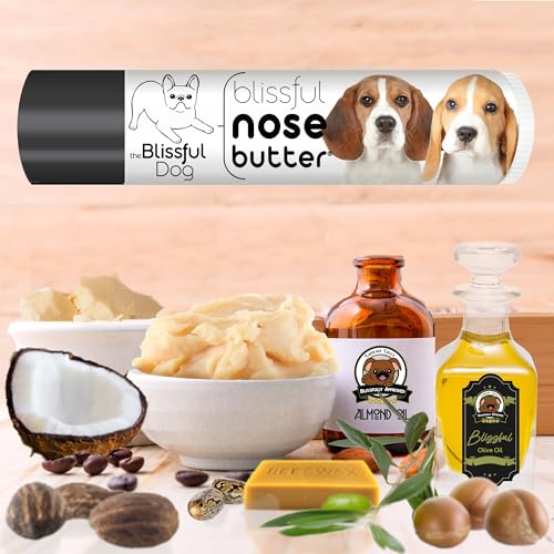 Image of The Blissful Dog Beagle Nose Butter for Dry, Cracked Skin, Lick-Safe Dog Nose Balm with Moisturizing Shea Butter, Almond, Olive, and Essential Oils, Pet Supplies, Uncented, 0.15 oz.