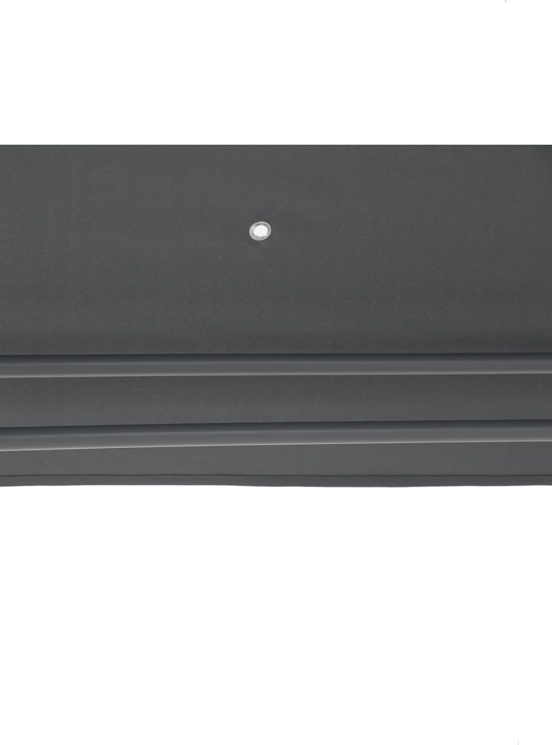 Close-up of gazebo roof fabric and vent grommet