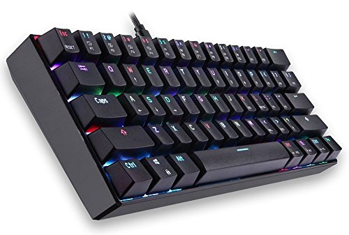 Teclado Mecânico Gamer MOTOSPEED CK61, RGB, Switch Outemu Azul, US - Preto