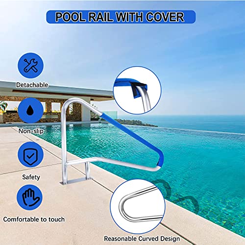 Barandal para piscina de acero inoxidable con base fija miniatura 5