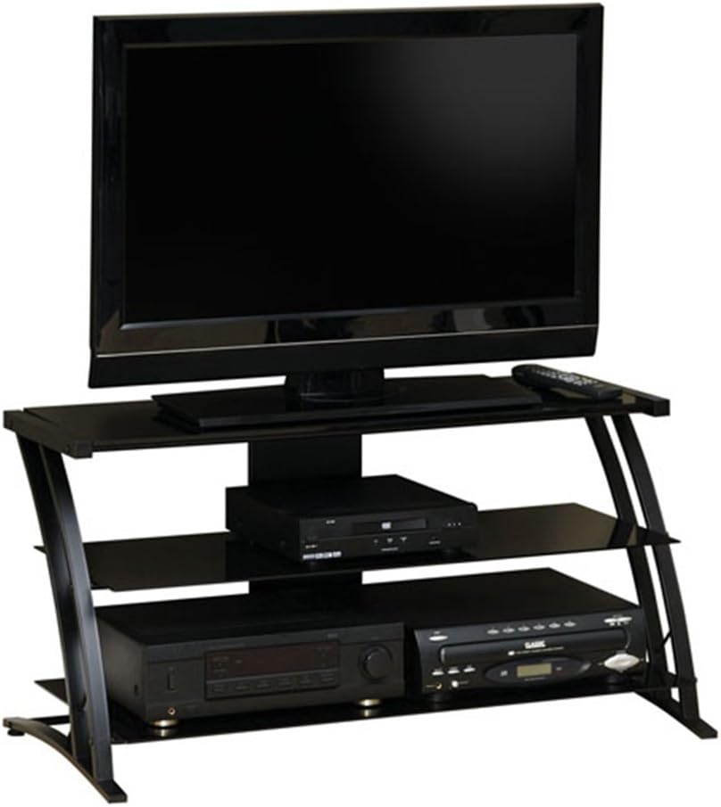 Sauder Deco Panel Stand, For TV's up to 42", Black Finish