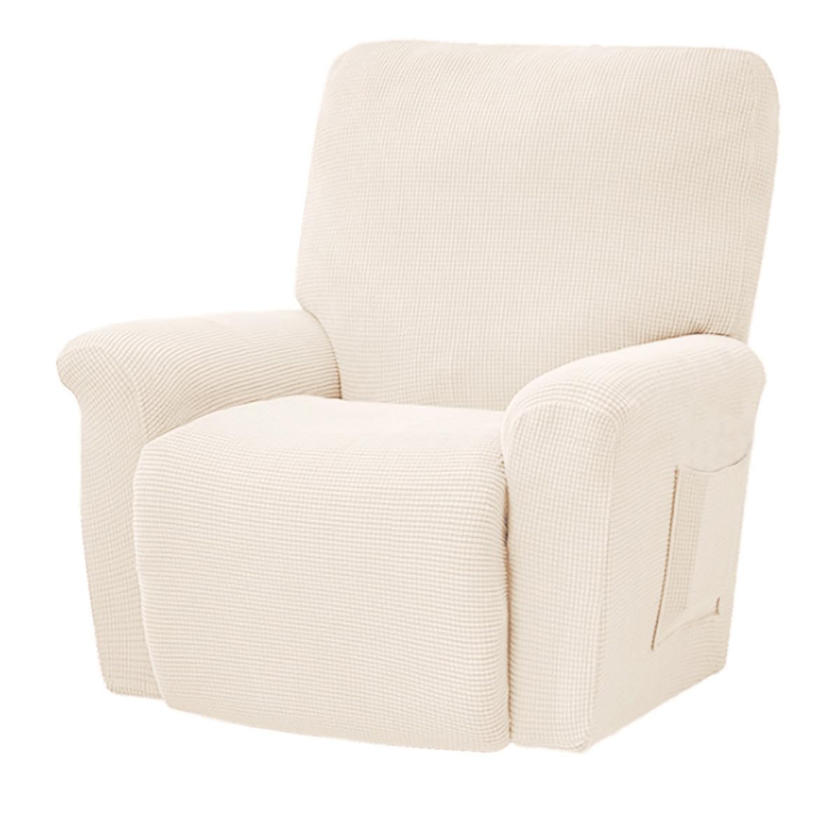 Funda Antideslizante Reutilizable ROMISBABA para Silla Reclinable de Poliéster Blanco Lavable