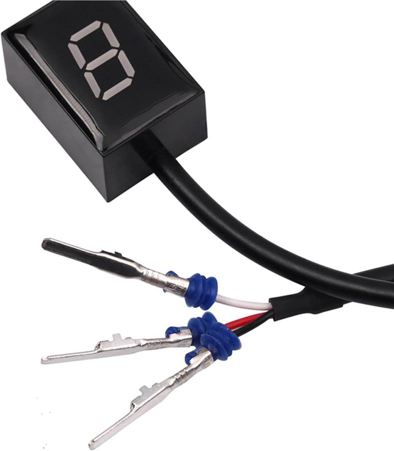 ndicator Universal Waterproof LED Display 6 Speed Digital Display Speedometer Shift Lever Sensors with Metal Holder Bracket, Plug & Play(Color:White)