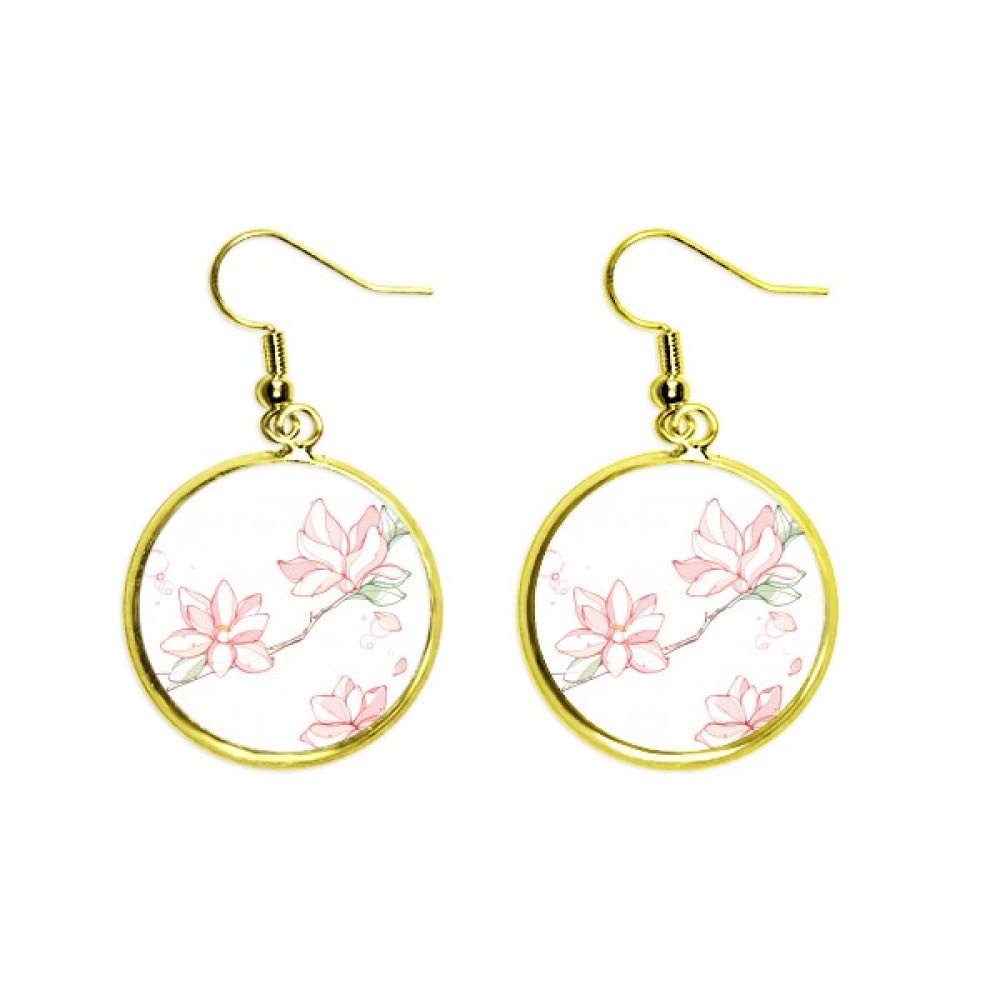 Pendientes de melocotonero largos para mujer con colgante de gota 2