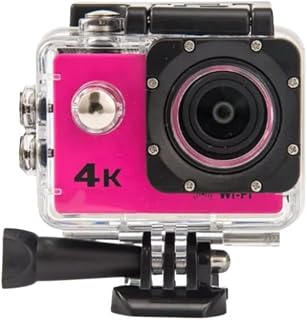 Squaircle 4K HD WiFi 16MP Sports Waterproof Camera with Micro SD Card Slot, 2 inch LCD Wide Angle Action Video up to 30M-Pink Price In India