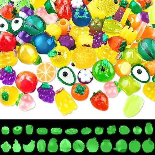 Kaiyuan Dynasty 100pcs Mini Resin Fruits Tiny Resin Fruit
