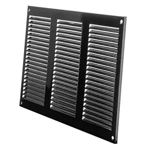Air Vent Cover Steel Return Air Grilles - for Ceiling and Sidewall - HVAC - with Insect Protection Screen (11.81''x7.87'' Inch, Black)