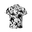 C90-a507 Black With Cream Floral
