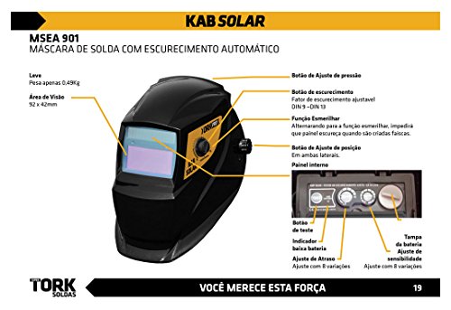 Máscara De Solda Escurecimento Automático super tork