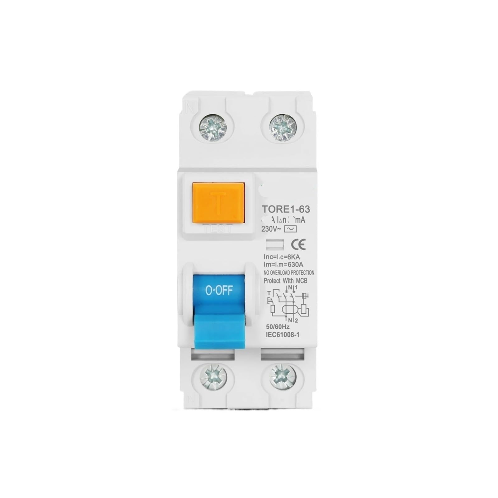 Disjoncteur différentiel résolvant les fuites de courant 25A 2P 300mA 6KA 230V/400V