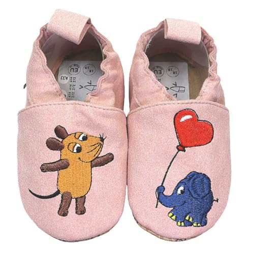 HOBEA-Germany Kinderschuhe RecyStep Maus mit Elefant rosa 22/23 (1½ - 2 Jahre) Gripwalksohle HOBEA-Germany Kinderschuhe RecyStep Maus mit Elefant rosa 22/23 (1½ - 2 Jahre) Gripwalksohle