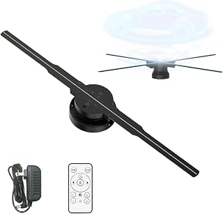 MyHoloScreen Hologram Fan - My Holo Screen, 3DHologram Fan, 16.5-Inch 3D Hologram with WiFi Connection and App Control, for Home Decorations, Anime character projection, Parties (1set)