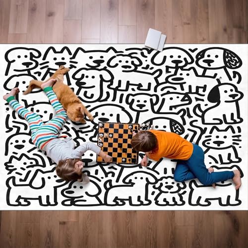 Tapete decorativo con diseño de perro cartoon 2x3 pies miniatura 2