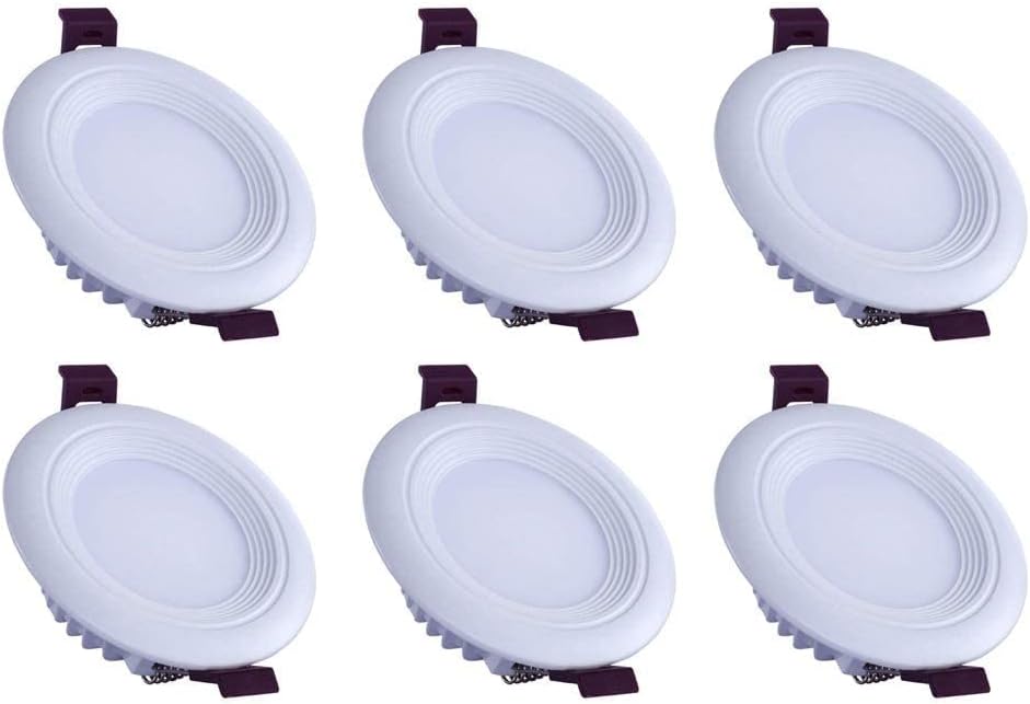 Spotlight，Recessed Led Downlight round Ceiling Spotlight, Indoor Wash Wall Lamp Decoration Lighting Fixture, Fire Rated Energy Saving Led Downlighters, for Bathroom Office Shopping Store/6P