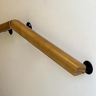 Wood Handrails for Indoor Stairs, Wall Mount Non-Slip Stair Railing,for Bars Lofts Kindergarten Guardrail Corridor (3 FT), wooden