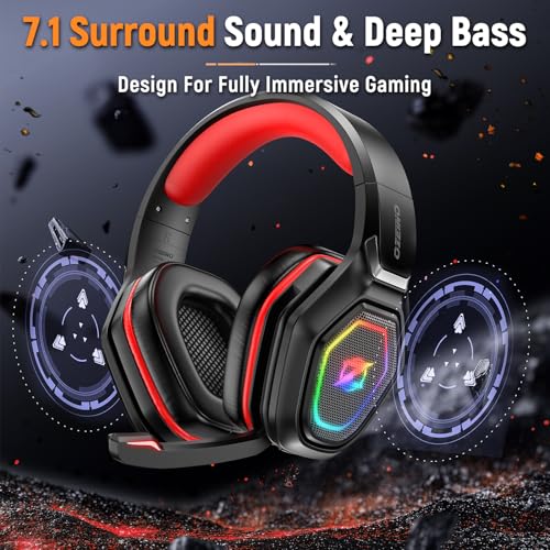 Ozeino Wireless Gaming Headset with Flip Microphone