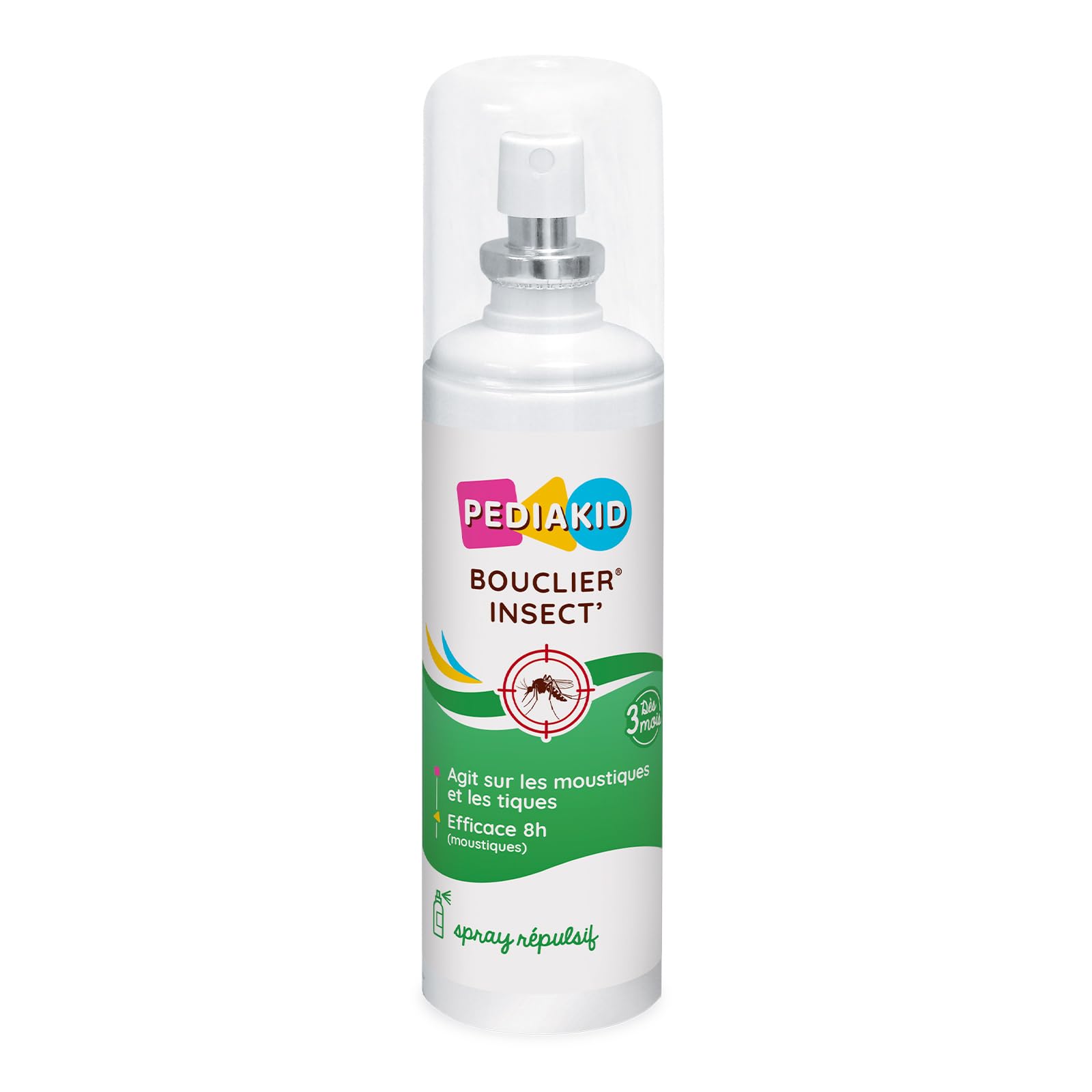 PEDIAKID - Bouclier Insect'- Spray Répulsif aux Huiles Essentielles - Contre les moustiques, tiques et guêpes - Dès 3 mois - 100ml