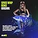 GloFX Space Whip Remix | Programmable Led Fiber Optic 360° Swivel | Rave Accessory for Parties, Light Shows Music Festivals | End Glow Remix