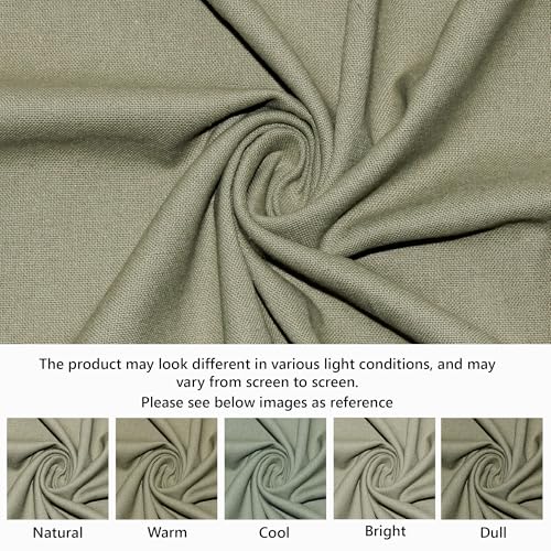 Image of R home 100% Cotton Solid Table Cover | 200 GSM Thick Fabric, Anti-Skid | Machine Washable & Reusable | Ideal for Dining Table & Centre Table, Easy Maintenance | Olive Green | 56 x 56 Inch