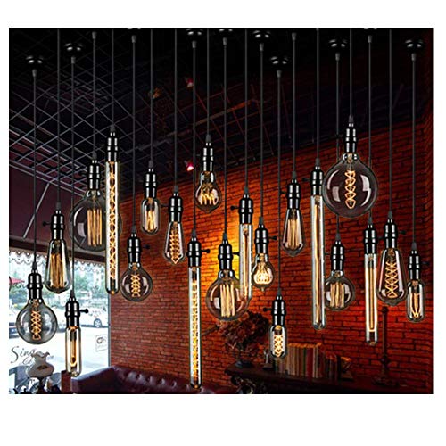 Aokpsrt Vintage Pendant Light Sockets Light Cord Kit With Switches, E26/E27 Solid Industrial Sockets Cord Lamp Holder，Black #TOP3