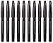 Pentel Fude Touch Brush Sign Pen (SES15C-A),Black Ink, Felt Pen Like Brush Stroke, Value Set