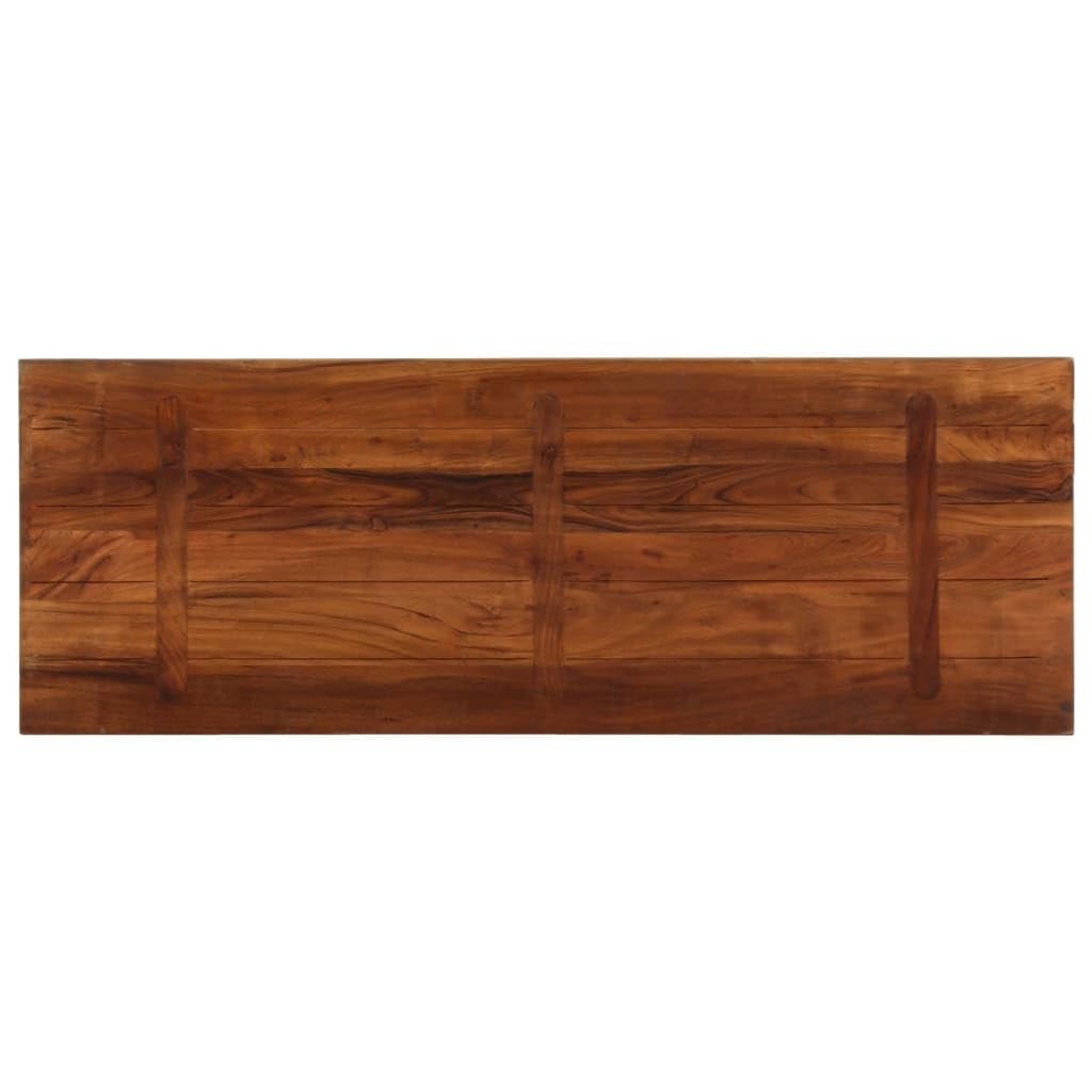 Tablero Mesa Rectangular Madera Tablero Escritorio tablones de Madera Tablero de Mesa Maciza reciclada 140x60x1,5 cm