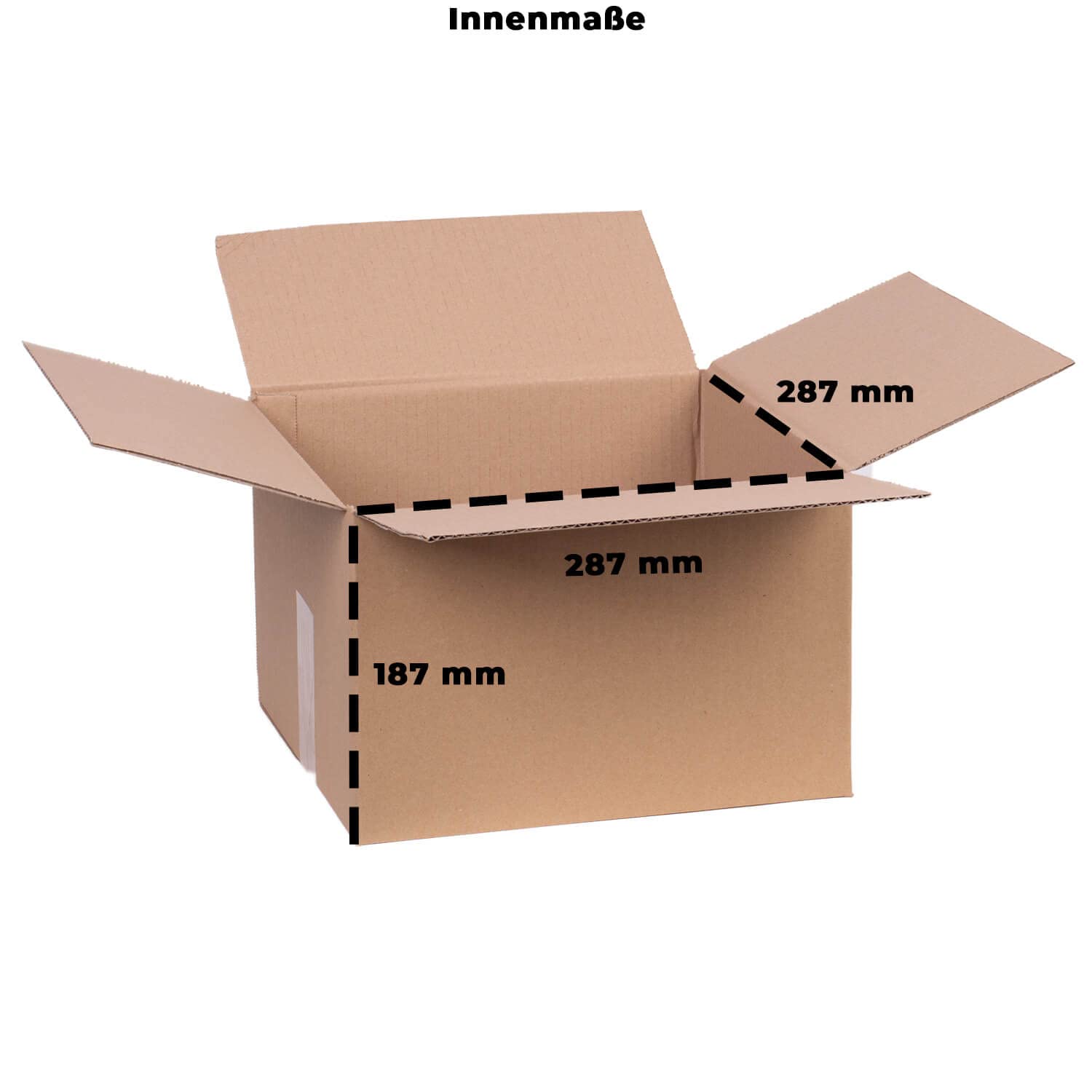 smiley pack 100 Stück Faltkartons 300 x 300 x 200 mm braun KK31 Versandkarton Verpackungskartons 30 x 30 x 20 cm aus Wellpappe 1 wellig Karton Pappkarton Versandbox Paket Päckchen