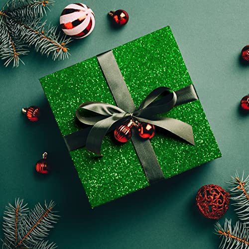 Chihut 17.7''X100'' Glitter Wallpaper Stick And Peel Green Sparkle Sequins Glitter Wallpaper For Walls Self Adhesive Removable Chunky Glitter Green Contact Paper Fabric Roll For Bedroom Cabinets Gift #TOP7