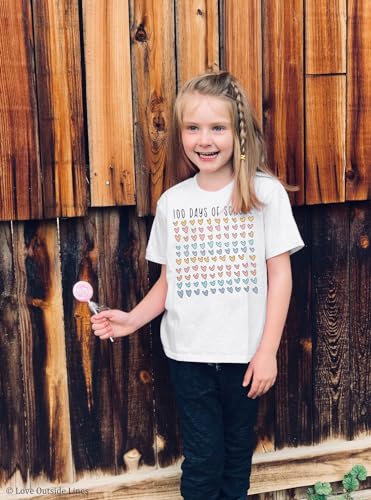 Image of BANGELY 100 Days of School Shirts for Kids Back to School Graphic Tee 100 Days Celebration Tshirt Elementary Student Gift