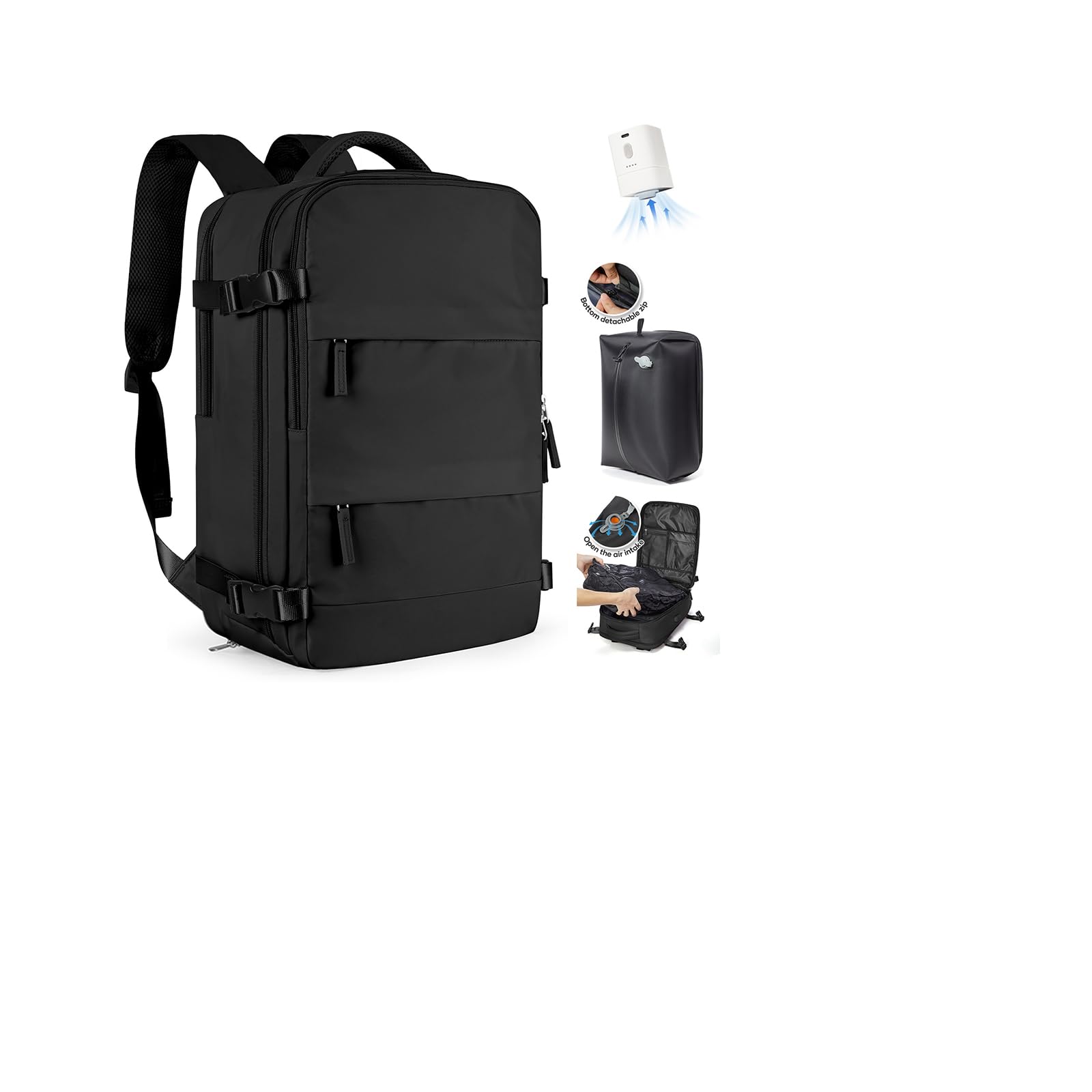 SZLX Mochila al Vacio con Bomba Equipaje de Mano 40x30x20 Ryanair Vueling Wizzair Easyjet Mochila Viaje Cabina Avion 40x20x25 Ryanair Mujer Mochila de transporte Impermeable para Computadora Portátil