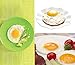 Ozera 4 Pack Silicone Egg Rings Pancake Poachers Molds for Frying-Non Stick, One Size, Red
