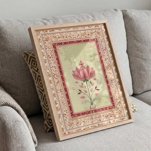 Image of kotart Madhubani Art Wall Painting Traditional Home Decoration With Frame For Living Room Bed Room Hotel Wall Decor Digital Reprint (14X20 inch)
