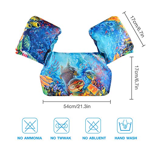 image for DOOHALO Kids Swim Life Jacket Vest Swimming Aid Floats with Arm Wings 