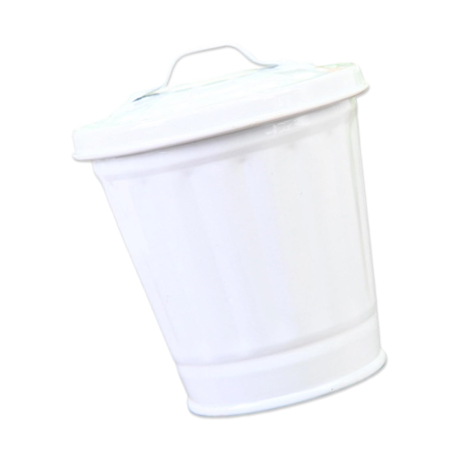 NVOQILIN Innovative Iron Themed Trash Bin Household Rubbish Container Small Wastebasket Kitchen Iron Trash Can