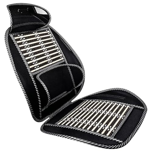 Coussin de siège de massage en bois noble et appui-tête ergonomique pour voiture de luxe