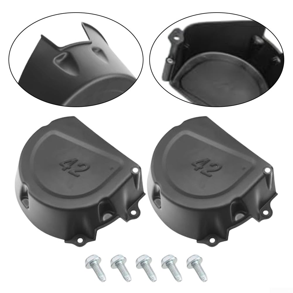 Kit di 7 cinghie di protezione per tosaerba John-Deere D130 D105 D125 D110 E130 E100 LA125, protezioni laterali sinistra e destra con viti, protegge le cinture da rocce e detriti, riduce i detriti