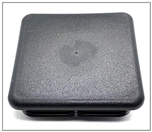 (Pack of 1) 5" Square Flat Top Cap 3-10 Ga (Grip Range 4.48" to 4.73") Made in USA by Caplugs| Snap On Plugs for Light Poles, Flag Poles, Goal Posts, Mail Box Standard Square Pole Caps.
