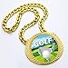 Tondiamo Sports MVP Turnover Chain Medal 6 Big Gold Champ Award Necklace Chain Baseball Basketball Football Soccer Softball Volleyball Sports Competitions Prize Gifts and Party Favors (Golf)