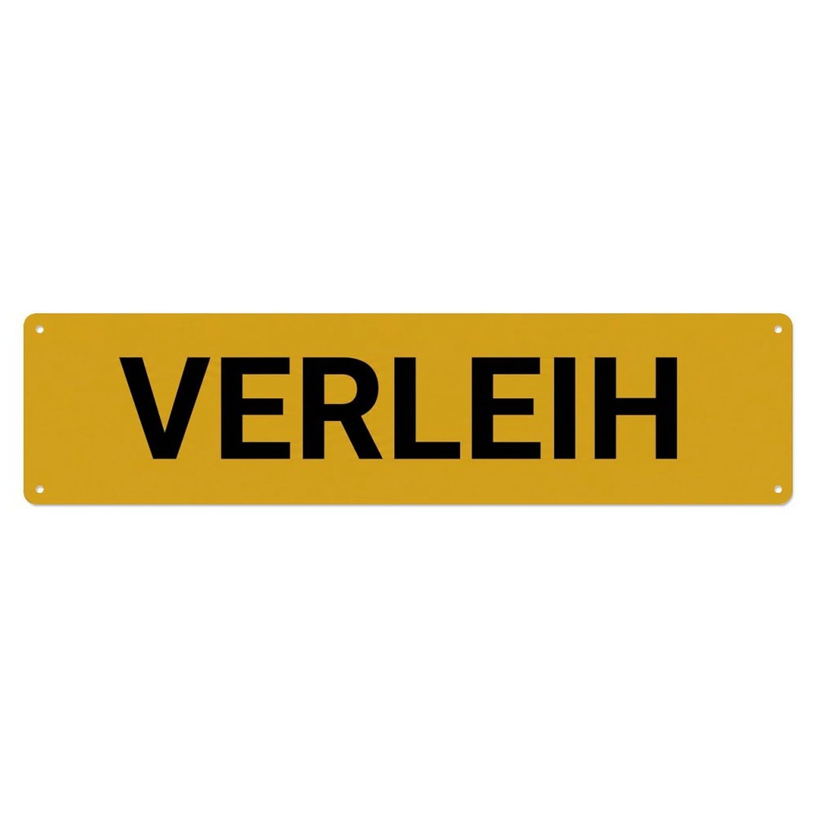 Verleih Rental Service Available Metal Tin Sign
