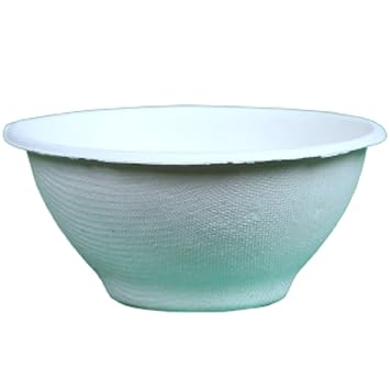 Farm & Farmers Natural Biodegradable Ecofriendly Safe & Hygiene Disposable Round Bowl - 200 mL (Pack of 50 Bowls)