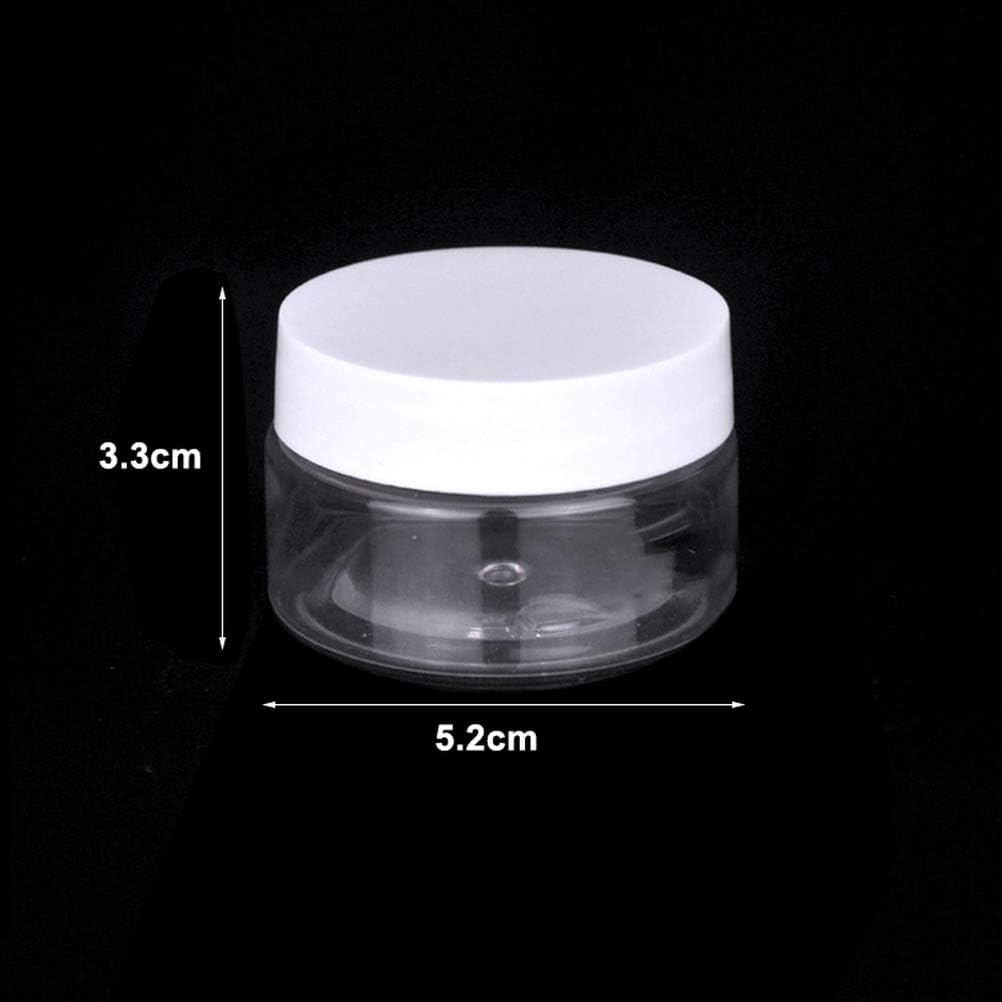 1 Oz Plastic Jars, Plastic Cosmetic Containers With Lids, Sample Jars with Lids, Small Sample Containers , Slime Storage, Tiny Containers with Lids ,Wide-Mouth Plastic Containers, Plastic Slime Storage Jars, Clear Slime Storage Jars